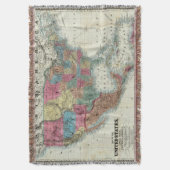 米国、カナダ、メキシコの地図 スローブランケット (正面縦)