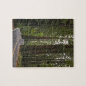 米国、カリフォルニアのレッドウッドの森林2を通した道 ジグソーパズル (横)