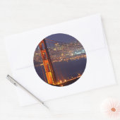米国、カリフォルニア。ゴールデンゲートブリッジ ラウンドシール (封筒)