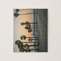 米国、カリフォルニア、サンタ・モニカ・ピア日没