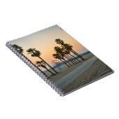 米国、カリフォルニア、サンタ・モニカ・ピア日没 ノートブック (右側)