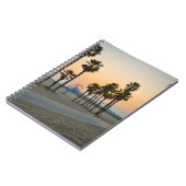 米国、カリフォルニア、サンタ・モニカ・ピア日没 ノートブック (左側)