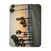 米国、カリフォルニア、サンタ・モニカ・ピア日没 マグネット (縦)