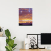 米国、カリフォルニア、シエラネバダ上空の日没 ポスター (ホームオフィス)