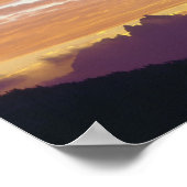 米国、カリフォルニア、シエラネバダ上空の日没 ポスター (角)