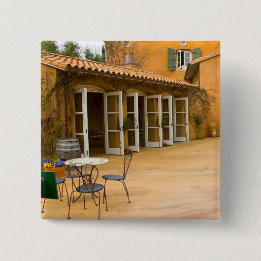 米国、カリフォルニア、ソノマバレー、パティオアットビアンサ 缶バッジ (正面)