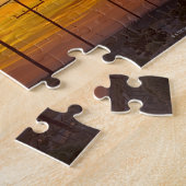 米国、カリフォルニア、パーム・スプリングスの2時の電力線 ジグソーパズル (側面)