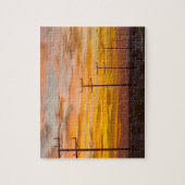 米国、カリフォルニア、パーム・スプリングスの2時の電力線 ジグソーパズル (縦)