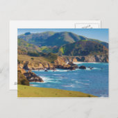 米国、カリフォルニア。ビックスビーを使ったビッグスールのパノラマ ポストカード (正面/裏面)