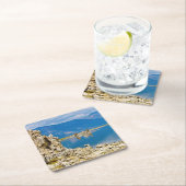 米国、カリフォルニア、モノレイクサウストゥファ保護区 スクエアペーパーコースター (インサイチュ)