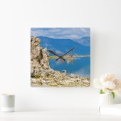 米国、カリフォルニア、モノレイク南ツファリザーブ スクエア壁時計 (ホーム)