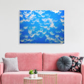 米国、カリフォルニア。モントレー湾のクラゲ キャンバスプリント (インサイチュ (リビング))