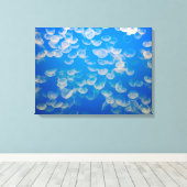 米国、カリフォルニア。モントレー湾のクラゲ キャンバスプリント (インサイチュ (ウッドフロア))