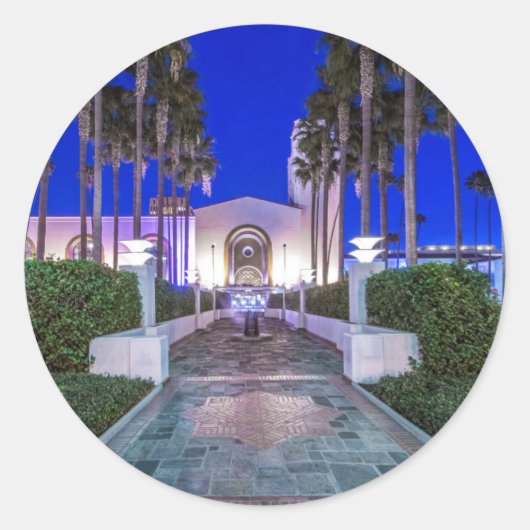 米国、カリフォルニア、ロサンゼルス、ユニオン駅 ラウンドシール (正面)