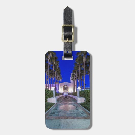 米国、カリフォルニア、ロサンゼルス、ユニオン·ステーション ラゲッジタグ (正面縦)