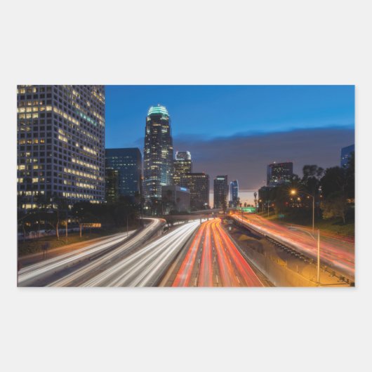 米国，カリフォルニア，ロサンゼルス, 110 Freeway 2 長方形シール (正面)