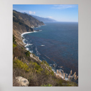 米国、カリフォルニア、大きいSurの険しい海岸線 ポスター