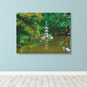 米国、カリフォルニア。池の景色 キャンバスプリント (インサイチュ (ウッドフロア))