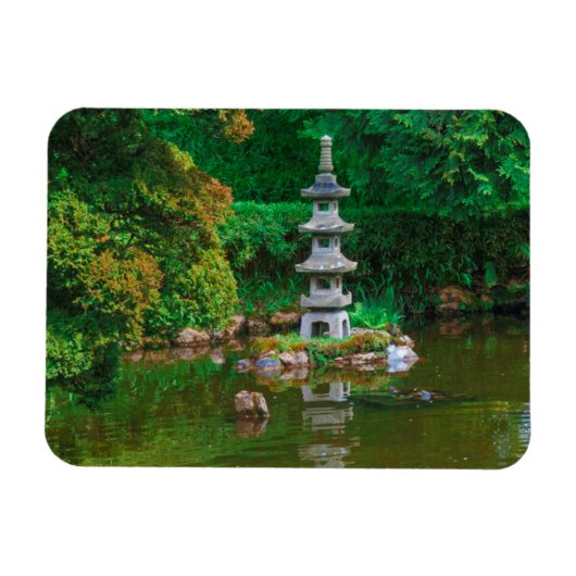 米国、カリフォルニア。池の景色 マグネット (横)