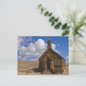 米国、カリフォルニア、Bodieの砂漠の古い教会 ポストカード (スタンド正面)