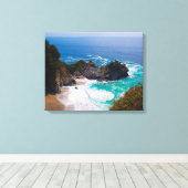 米国、カリフォルニア。Mcwayの表示秋 キャンバスプリント (インサイチュ (ウッドフロア))