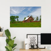 米国、カンザス州。オールドレッドバーン ポスター (ホームオフィス)