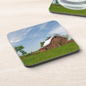 米国、カンザス。 古く赤い納屋 コースター (左側)