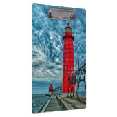 米国，グランドヘブン，ミシガン州，灯台 クリップボード (右)