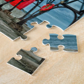 米国，グランドヘブン，ミシガン州，灯台 ジグソーパズル (側面)