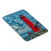 米国，グランドヘブン，ミシガン州，灯台 マグネット (右側)