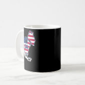 米国=グリーンランド+カナダ+湾+運河 コーヒーマグカップ (正面左)
