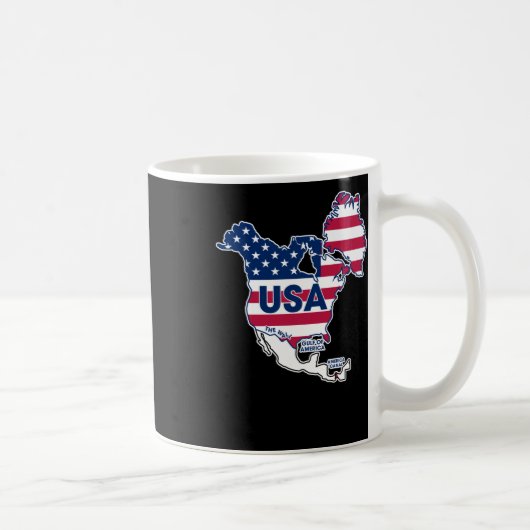 米国=グリーンランド+カナダ+湾+運河 コーヒーマグカップ (右)