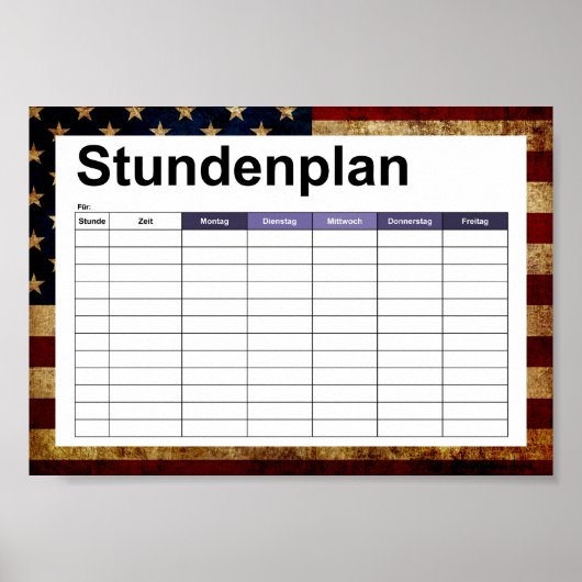 米国/グンギド国旗 ポスター (正面)