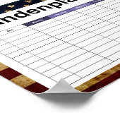 米国/グンギド国旗 ポスター (角)