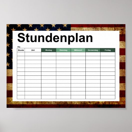 米国/グンギド国旗 ポスター (正面)