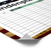 米国/グンギド国旗 ポスター (角)