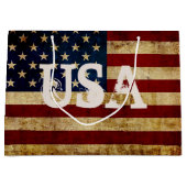 米国/グンギド国旗 ラージペーパーバッグ (正面)