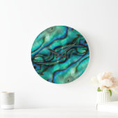 米国、コロラド州、ラファイエット。 アワビの貝のモンタージュ ラージ壁時計 (ホーム)