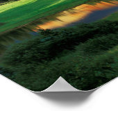 米国、コロラド州。夕暮れ時の赤い山 ポスター (角)