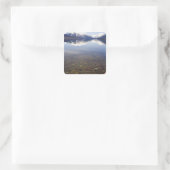 米国、コロラド州、湖に反映された山 スクエアシール (バッグ)