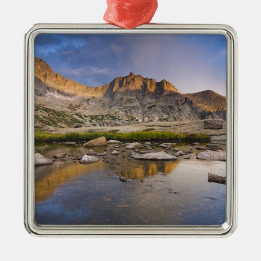 米国、コロラド、ロッキーマウンテンNP. 嵐雲 メタルオーナメント (正面)