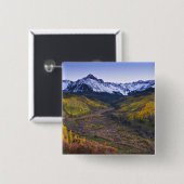 米国、コロラド、ロッキー山脈、サンフアン 缶バッジ (正面&裏面)