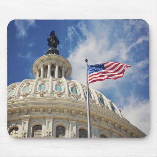 米国、コロンビア、Washington D.C.の国会議事堂の建物 マウスパッド (正面)
