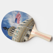 米国、コロンビア、Washington D.C.の国会議事堂の建物 卓球ラケット (横)