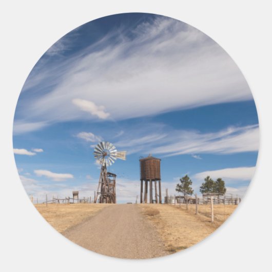 米国、サウスダコタ、スタンフォード、1880の町 ラウンドシール (正面)