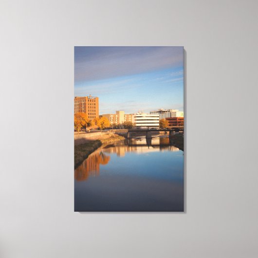 米国、サウスダコタ、スー秋、シティスカイライン キャンバスプリント (正面)