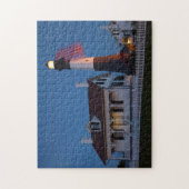 米国、ジョージアのTybeeの島、旗の飛行 ジグソーパズル (縦)