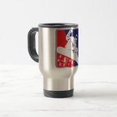 米国，スノーボード トラベルマグ (正面左)