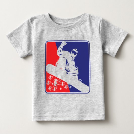 米国,スノーボード ベビーTシャツ (正面)