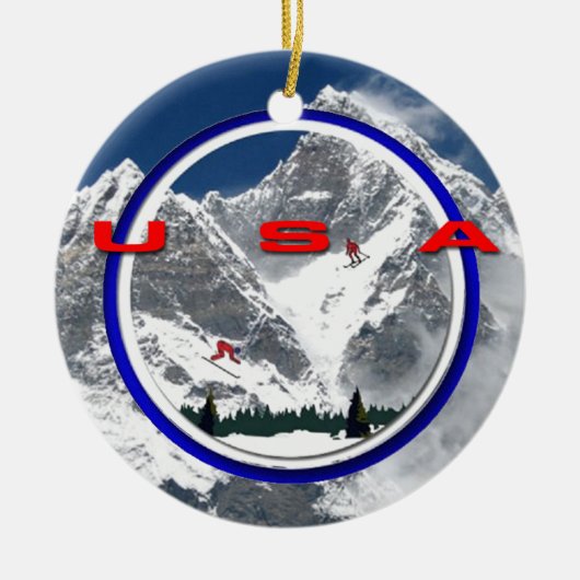 米国 セラミックオーナメント (正面)